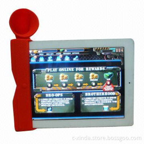 Silicone Horn Stand for iPad, Eco-friendly, Safe to Human Body, More Colors for Choice